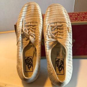 Vans Authentic Lo Pro off-white mesh shoes sz 9.5